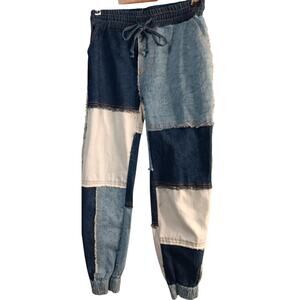 Thrill Patchwork Jeans Joggers Small Really Good Condition